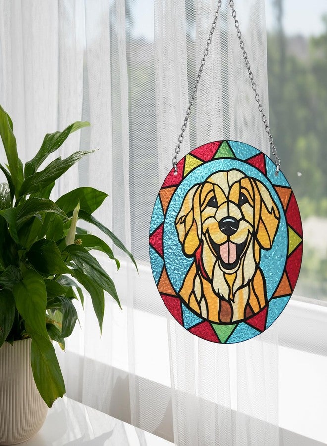 Marwey Dog Memorial Suncatcher - Stained Glass Golden Retriever Gifts Pet Memorial Gifts - Loss of Dog Sympathy Gift - Christmas Ornament for Women Men - Image 4